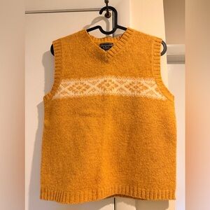 Vintage Style Mustard Knit Vest